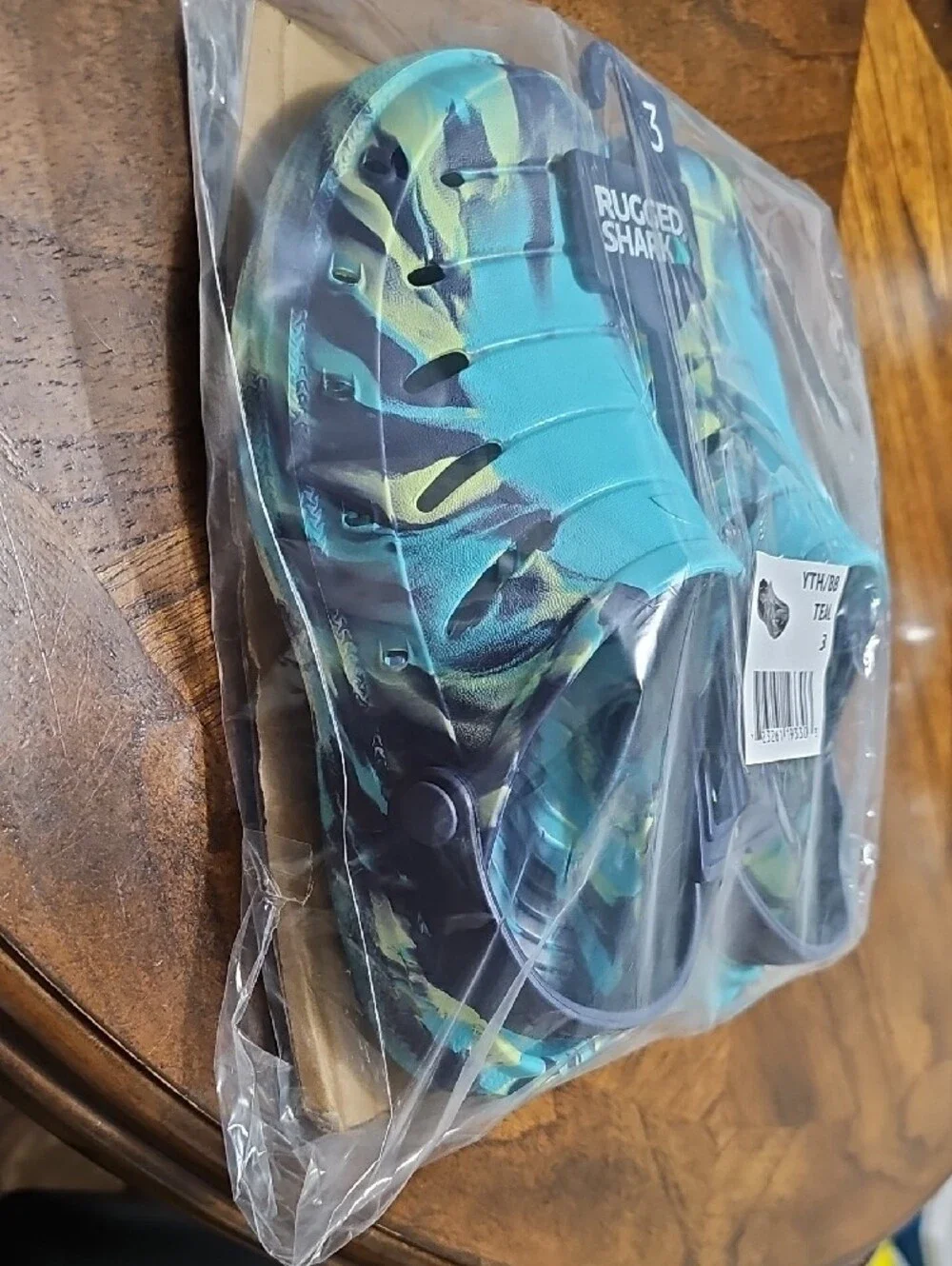 Rugged Shark Kids' Teal Water Shoes